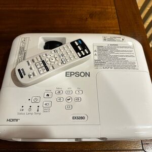 Epson EX3280 White Projector with Control Buttons